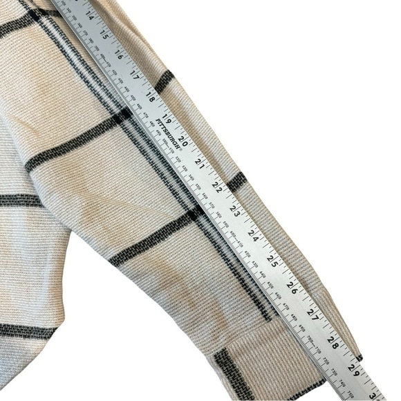 Altar’d State Isabella Plaid Button Up Top Ivory Womens Size Medium - Picture 6 of 7